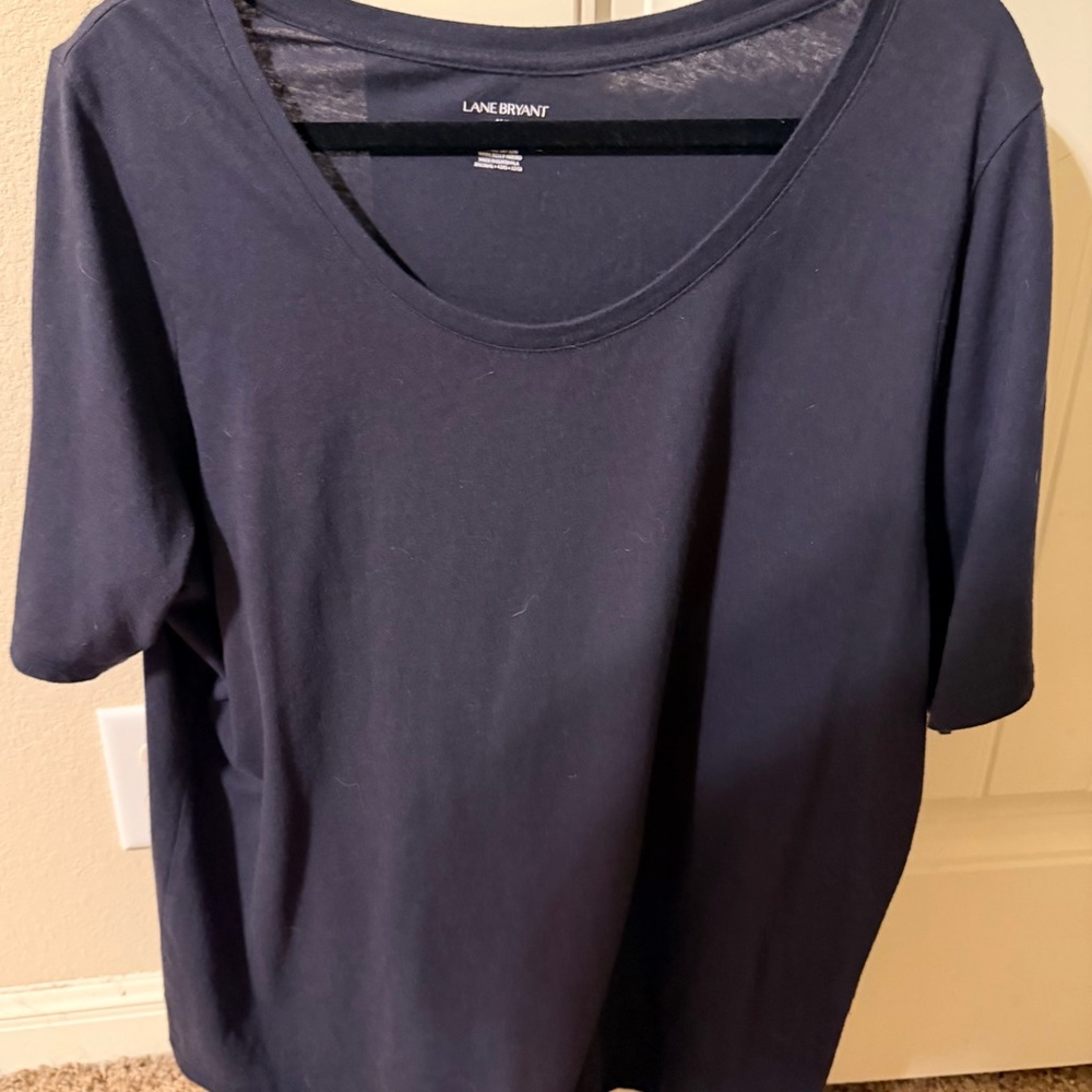 Lane Bryant Women's Navy Short Sleeve Tee